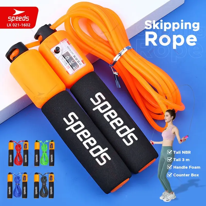 SPEEDS SKIPPING LOMPAT TALI JUMP ROPE BERKUALITAS TERMURAH COUNTER 021-1602 0