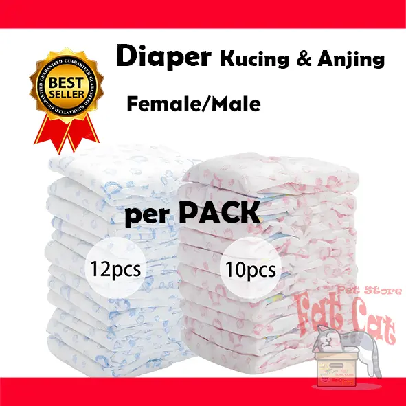 (1 PACK) Popok Kucing Anjing Popok Diapers Monyet Cat Dog Belly Belt Mens Diaper