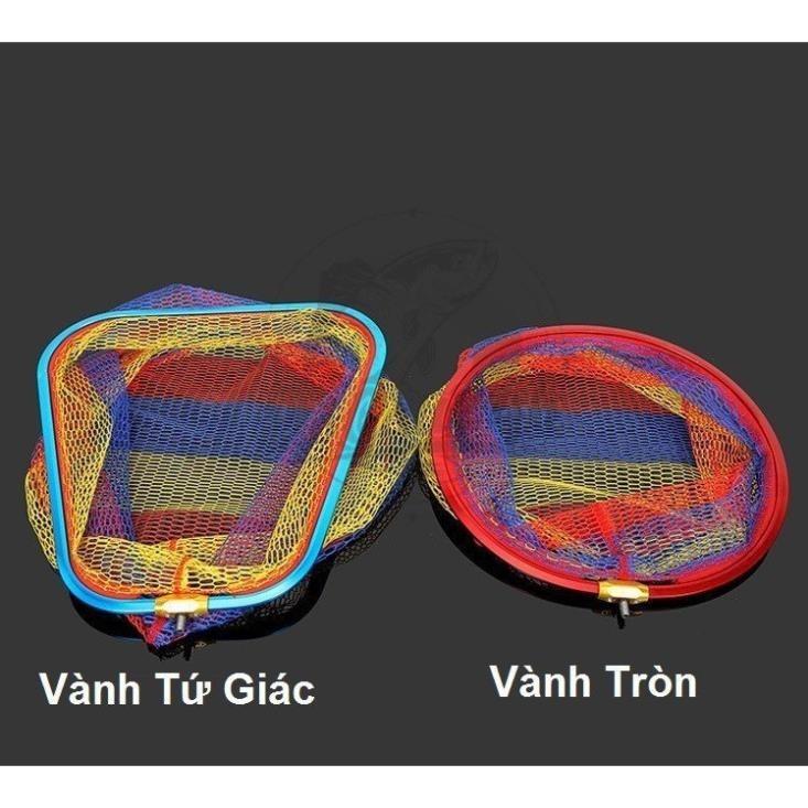 Mặt Vợt Câu Cá 7 Màu Săn Hàng – Mẫu Tròn & Tứ Giác Size 35 40 45 50cm – Lưới Vợt Cao Cấp