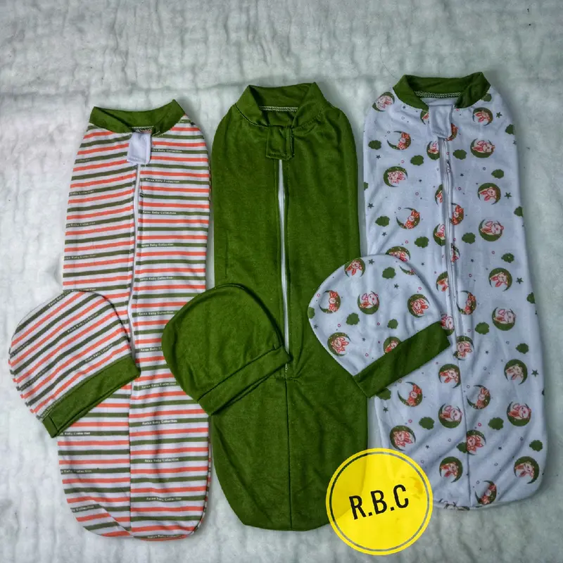 3pcs bedong instan bisa COD seri oliv Bebas BPA Karakter dapat dicuci dengan mesin zoo kuning bayi 2