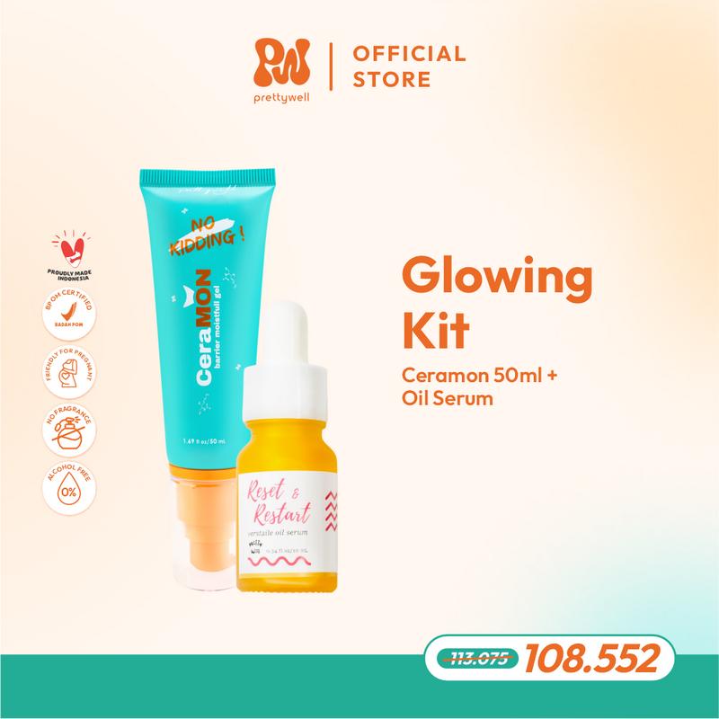 PRETTYWELL GLOWING KIT [CERAMON 50ML + OIL SERUM] 0