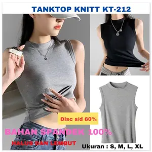 TANKTOP KNITT (KT-212) LEHER TINGGI BAJU WANITA