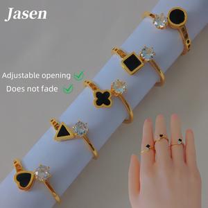 Cincin Terbuka Wanita, Elegan, Bertatah Keluli Titanium, Tidak Luntur, Ketibaan Baru