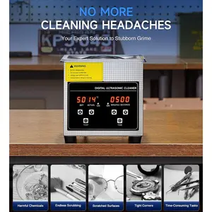 REVOVE Mesin Pembersih Perhiasan Ultrasonic Temperature Multifungsi 2L - KZ-D2