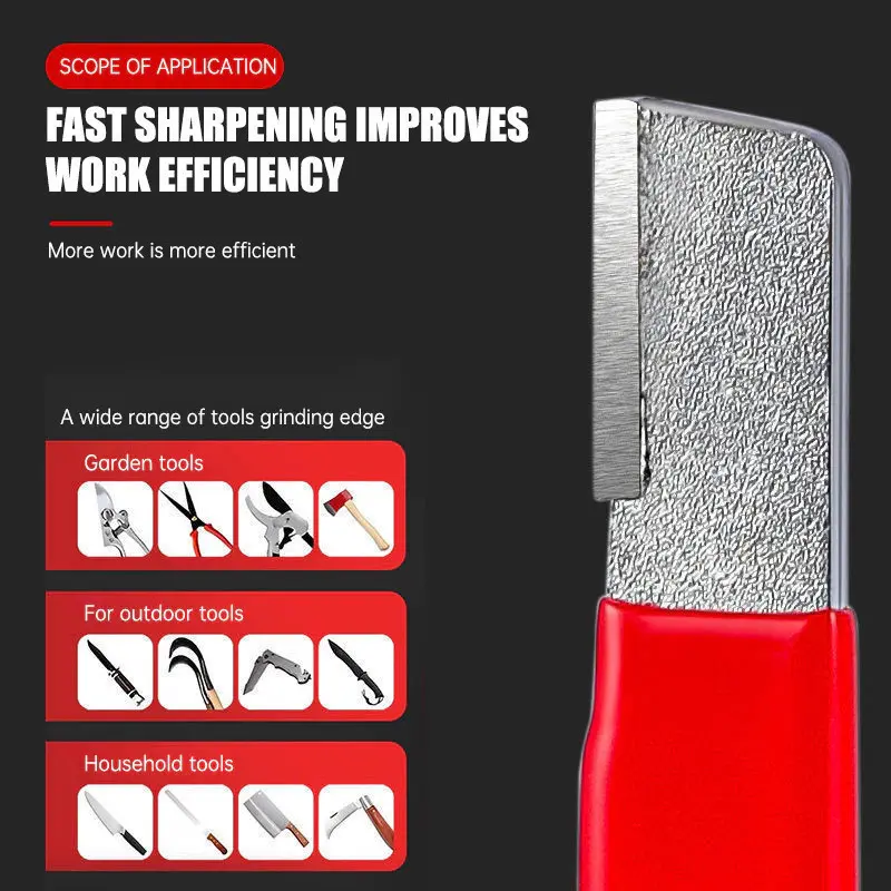 Pengasah Pisau Portabel /Pengasah Pisau Genggam Saku / Pocket Sharpener Knife / Alat Asah Pemangkas Kebun Gunting Kapak Portable