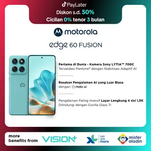 [Exclusive Bang Roy] Motorola Edge 60 Fusion 5G 12/256GB - Moto AI - MTK Dimensity 7400 - 6.7 inch 4D Curved Display - GG 7i - 120Hz - 50MP Main Camera Lytia 700C - 32MP Selfie - 5500mAh - NFC - Dolby Atmos Stereo - Bonus Charger 68W & Hard Case