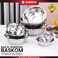 Gambar SUBRON Baskom stainless 14cm 16 cm 18 cm tebal multifungsi kecil mangkok cuci tangan Steel - 14 cm	 dari SUBRON KITCHENWARE Kab. Bandung 1 Tokopedia