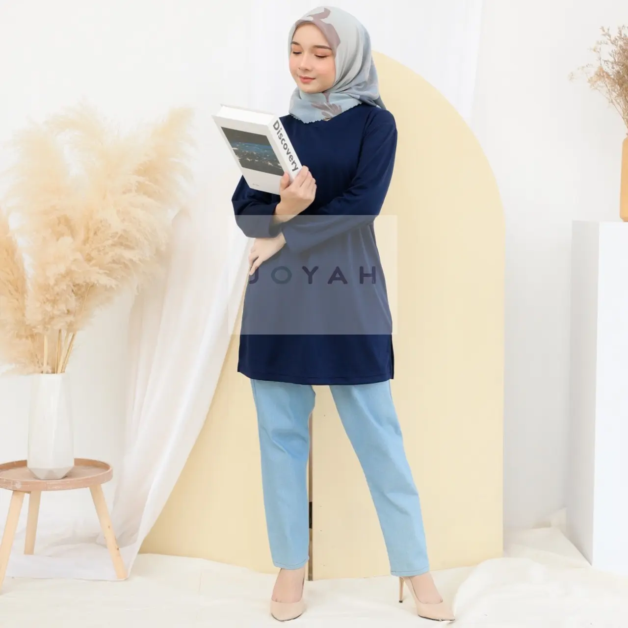 Joyah Premium Muslimah/XS-XL/Baju Sukan Muslimah/Plain Jersi/ Microfiber Eyelet Jogging