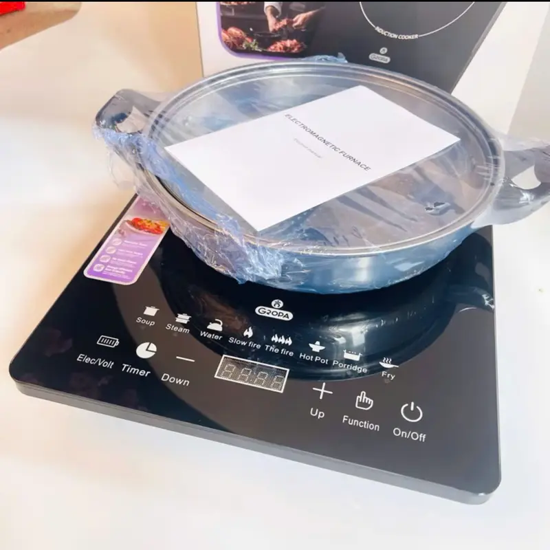 [ BẾP DÙNG NỒI CÓ ĐÁY TỪ ] BẾP TỪ ĐƠN GROPA BẾP TỪ ĐƠN CẢM ỨNG TẶNG KÈM NỒI LẨU , Mặt Kính Chịu Lực- Bảo Hành 12 Tháng 4