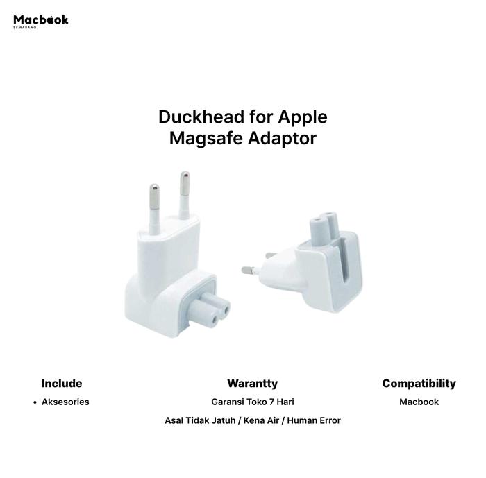 Gambar EU AC Plug Kepala Duckhead for Magsafe Macbook dari Macbook Semarang Kota Semarang Tokopedia