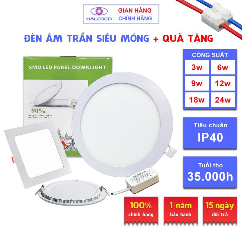   CHÍNH HÃNG - GIÁ TẠI XƯỞNG  Đèn led âm trần - HÀNG LOẠI 1 - Đèn led âm trần downlight Đèn led âm trần thạch cao 6w 12w 18w 24w HALEDCO - Bảo Hành 12 Tháng 