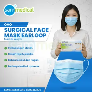 Evo Masker / Masker Earloop 3 Ply / Masker Wajah / Surgical Face Mask 3ply