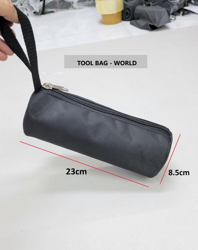 Túi Đựng Đồ nghề mini cầm tay dạng phi tròn (8,5cm x 23cm) đầu khóa dây kéo số 10