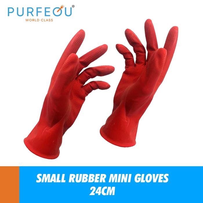 Gambar PURFEQU - Sarung Tangan Karet 24cm/Rubber Gloves Mini/Latex/Latek dari Purfequ Official Kab. Tangerang Tokopedia