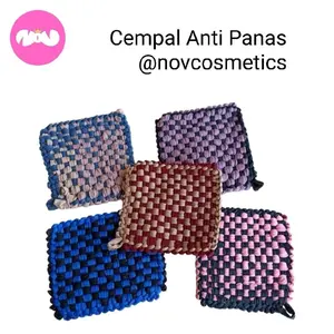 (2pcs) Cempal Anti Panas Lap Anyam Pegangan Panci Serbet Tatakan Serbaguna
