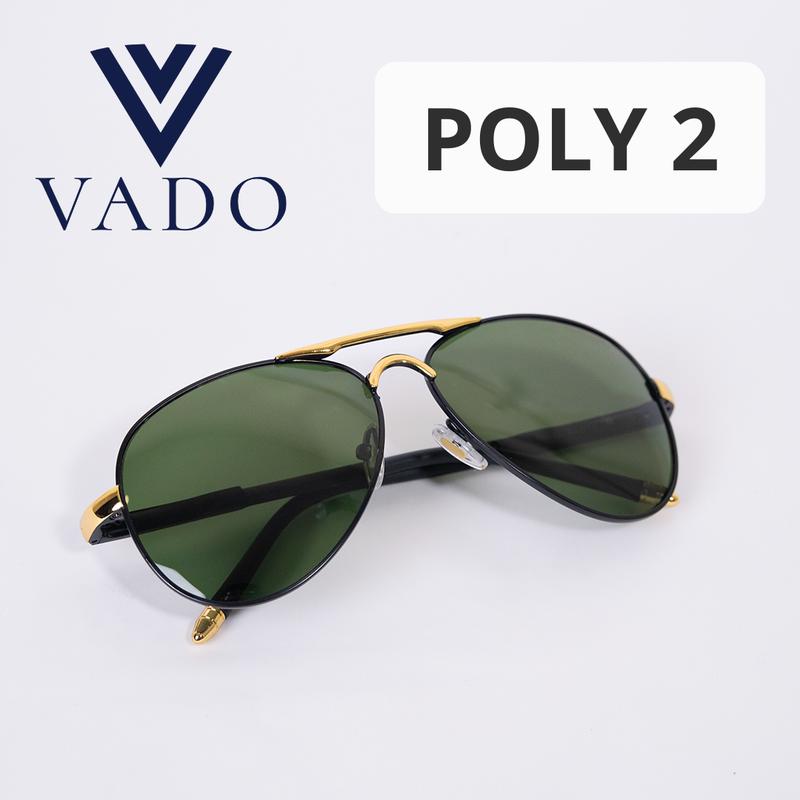 LIVE - POLY 2 (KO PHẢI THỦY TINH) - Mắt kính RÂM thời trang nam, gọng kim loại, đi biển, đi chơi, đi đường - Đi kèm khăn hộp - VADO