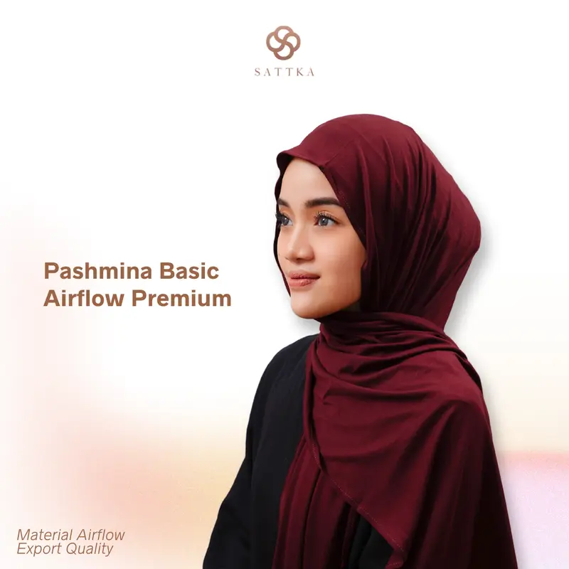 Pashmina Basic Airflow Sattka Quality Adem Ringan Jatuh Anti Pusing 0