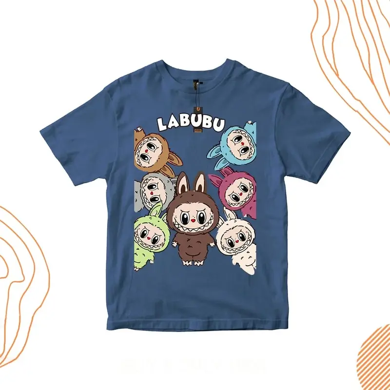 Kaos Anak Unisex Gambar Boneka Colorfull 30S 1 - 10 Tahun Combed Cotton Kids Cewek Cowok labubu Perempuan kaos  anak kaos  labuh Katun Laki-Laki Anak-Anak Fashion Pakaian Pakaian Fashion Pakaian Pakaian 6