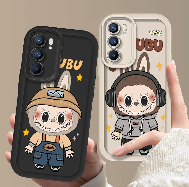 Ốp Điện Thoại, Dành Cho OPPO RENO 6z, 6 5 Pro 5G 4G, Thiết Kế cặp Đôi Hoạt Hình Dễ Thương Labubu, Viền TPU Silicon Mềm, Chống Sốc