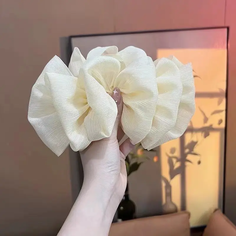 Kẹp Tóc Sợi Xốp Ren, Kẹp Cá Mập, Giá Đỡ Kẹp Tóc Ngoại Cỡ, Thích Hợp Cho Trẻ Em, Kẹp Tóc Tấm Sau Đầu, Mẫu Mới 2024 Women Nữ Cua
