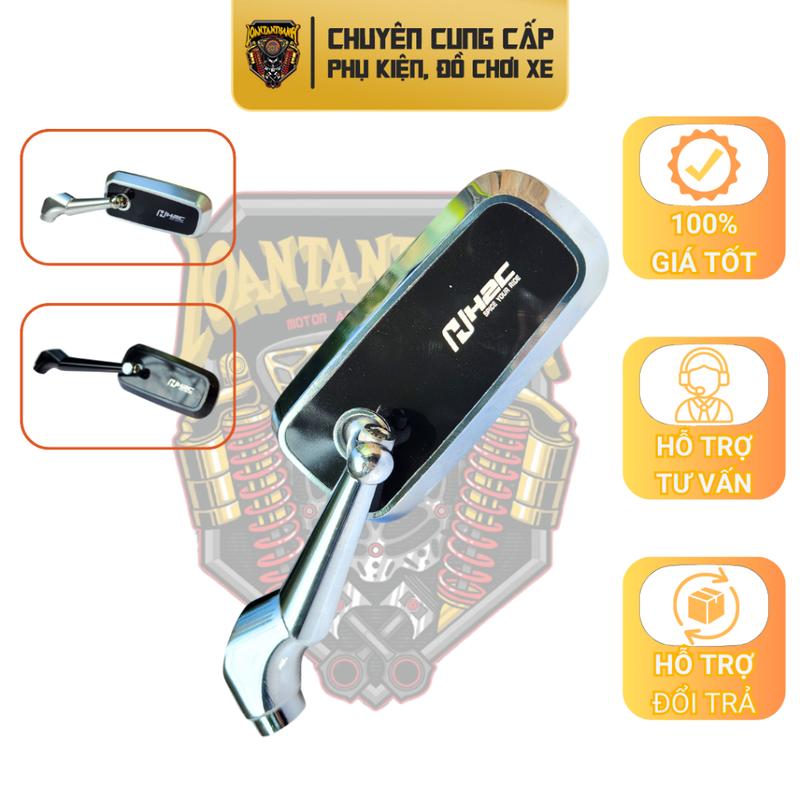Gương Kính Chiếu Hậu Xe Máy H2C Cao Cấp Full Nhôm Thon Gọn Full Box Tặng Kèm Ốc Pát Lục Giác .