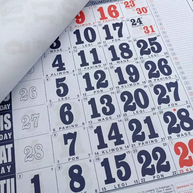 KODE MDA 109 II Kalender Nasional 2025 KALENDER JUMBO 2025 / Kalender Dinding JUMBO 2025 41x60cm 2