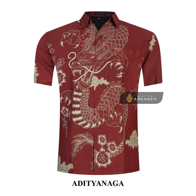KEMEJA BATIK ARKANZA ADITYA NAGA LENGAN PANJANG DAN PENDEK Lapis Furing Slimfit Katun 1