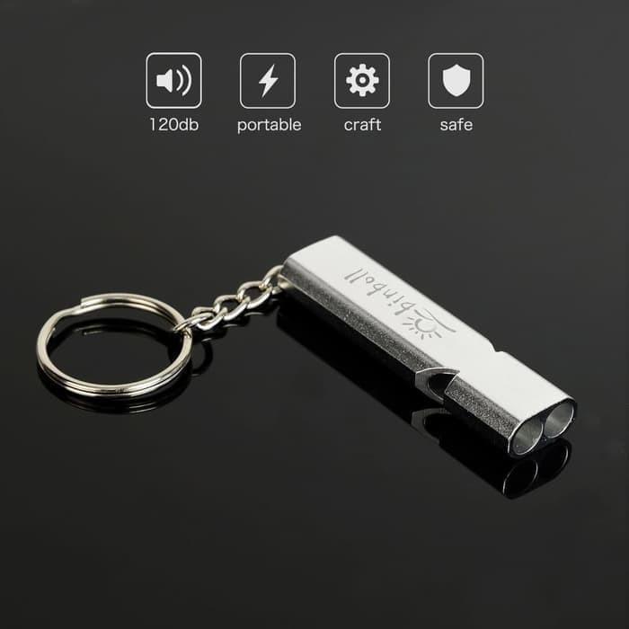 Product Introduction of Gantungan Kunci Peluit Aluminium Survival Sound Kit Outdoor Emergency Whistle Keychain 0