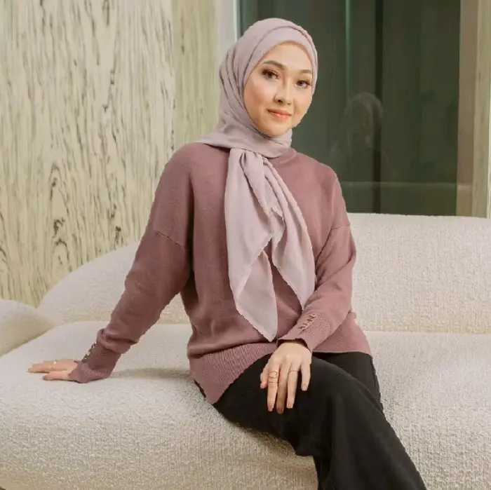 atasan baju blus rajut kancing tangan Sweater   Oversize Wanita Outer Panjang 3