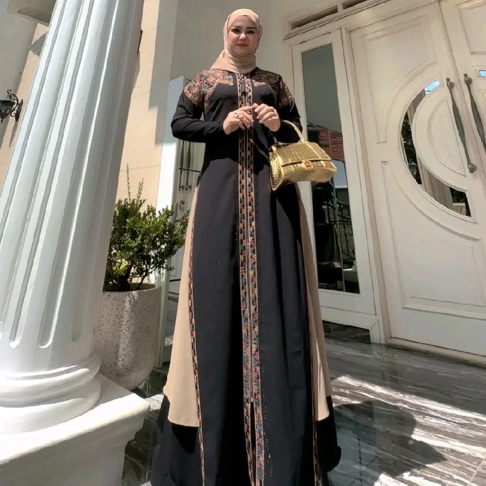 (SET HIJAB) Nazwa Abaya Graziella Dress Raya Series Bordir Mewah Payet Cantik
