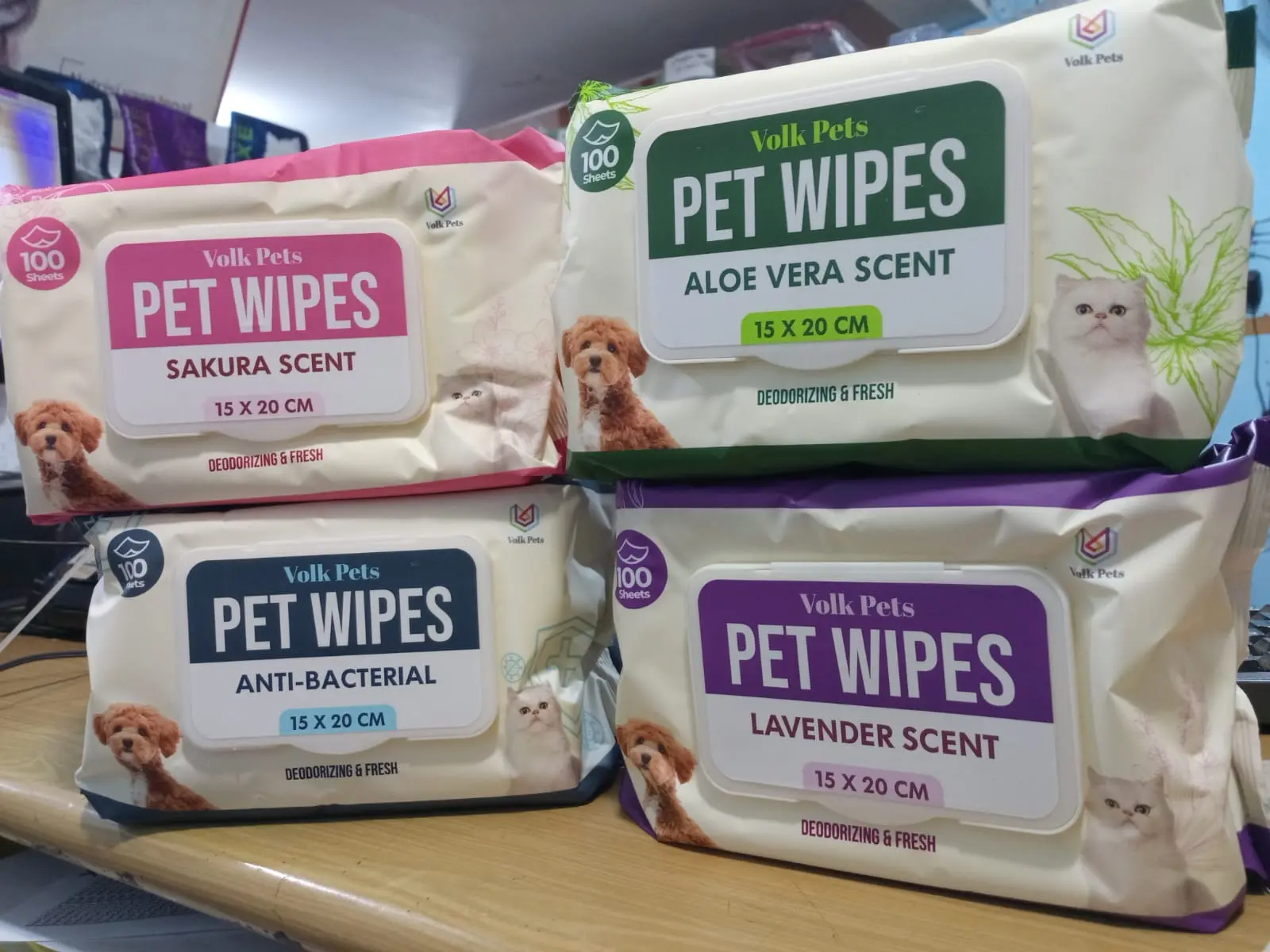 Pet Wipes Cat Dog 15x20cm - 100 Sheets Tissue Tisu Basah Hewan