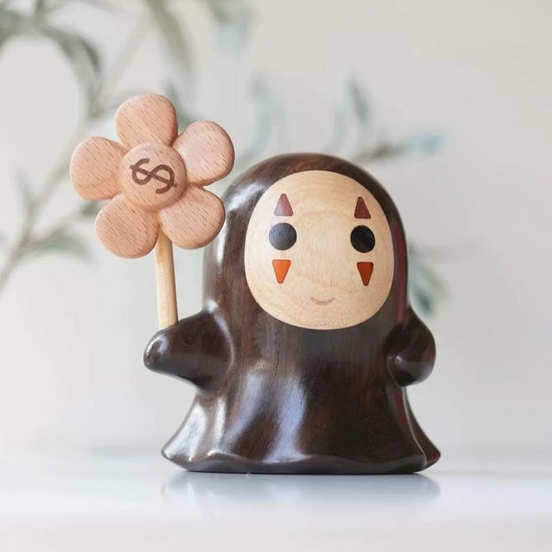 Ebony No-Face Aroma Diffuser Figurine Handmade music box Spirited Away ...
