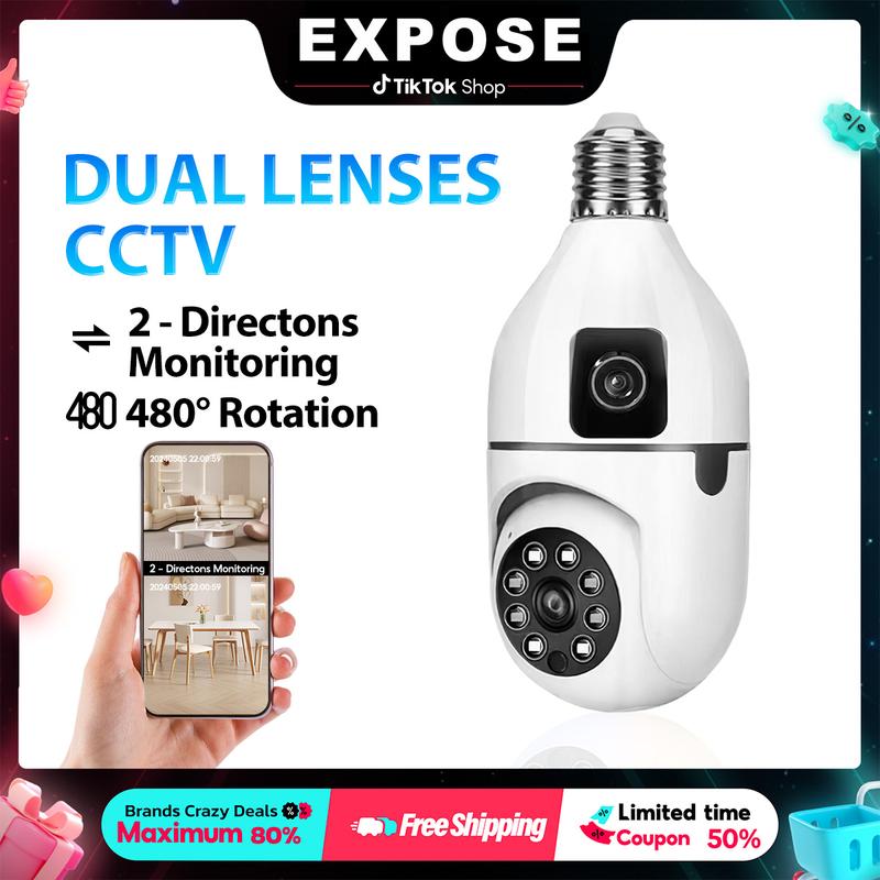 EXPOSE CCTV Camera Wireless WIFI Dual Screen Smart Home Security ...