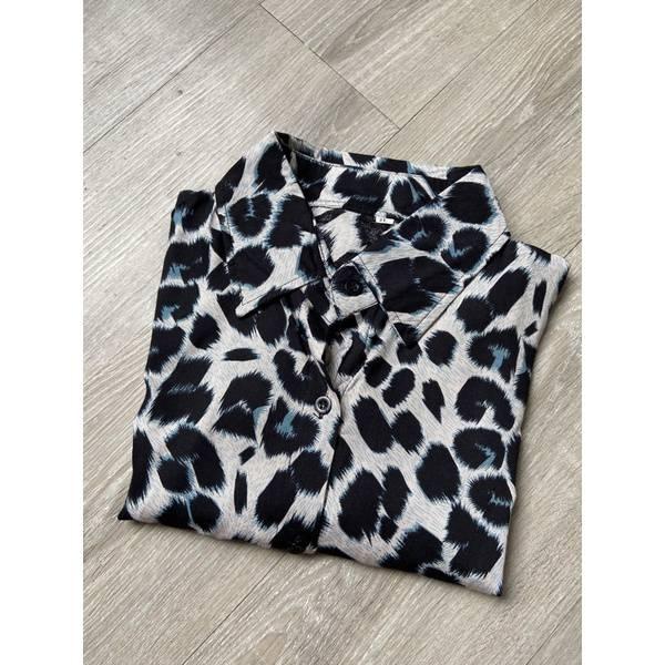 kemeja leopard jumbo / kemeja leopard LD 120 / kemeja leopard oversize Baju  Rayon Panjang 5