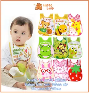 HIPPO LAND  Slabber bayi Eva/baby bibs/ Celemek EVA Bayi  Blue 4
