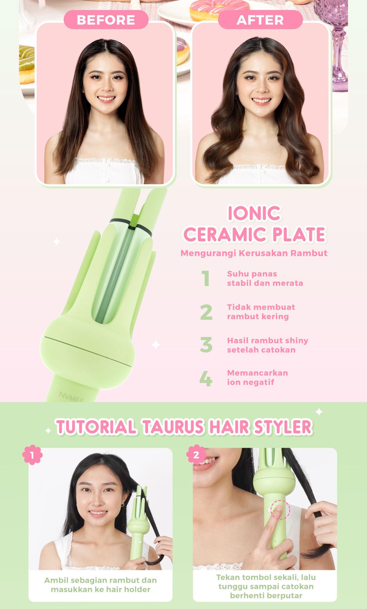 [NEW] NVMEE - Taurus Hair Styler 2.0 | Catokan Keriting Otomatis 32 mm [CATOKAN BEST SELLER]