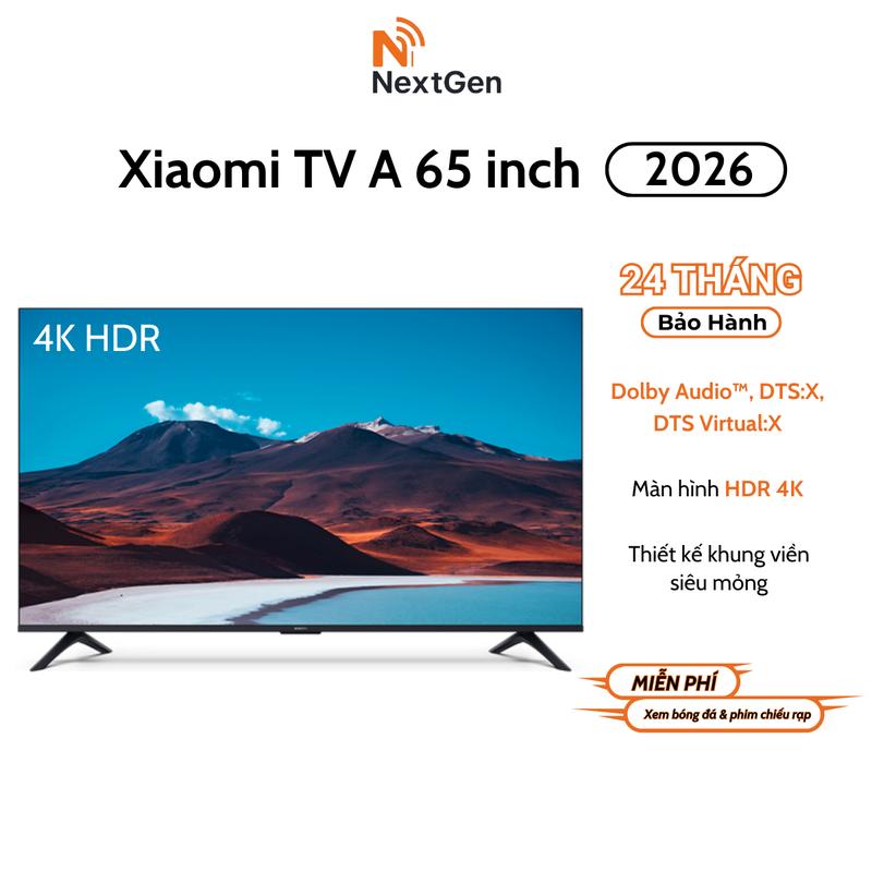 Tivi Xiaomi A 65 Inch 2026 Google TV, Độ Phân Giải 4K