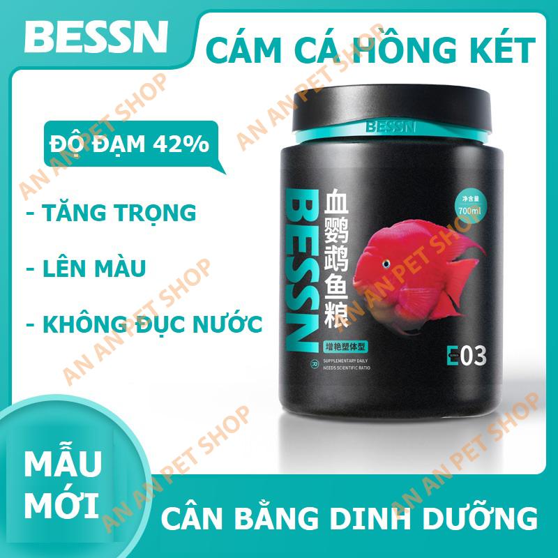  Cám Cá Hồng Két chính hãng BESSN Cám cá Red Parrot Thức ăn Blood Parrot Kích thích lên màu và Tăng trưởng 