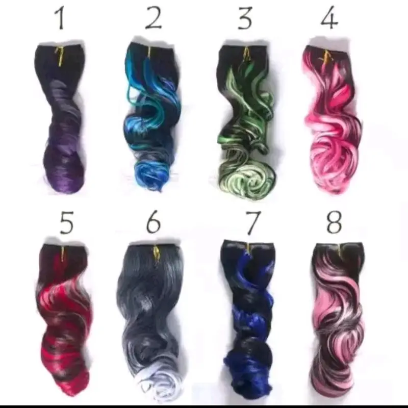 Hairclip/rambut sambung ombre model curly 1