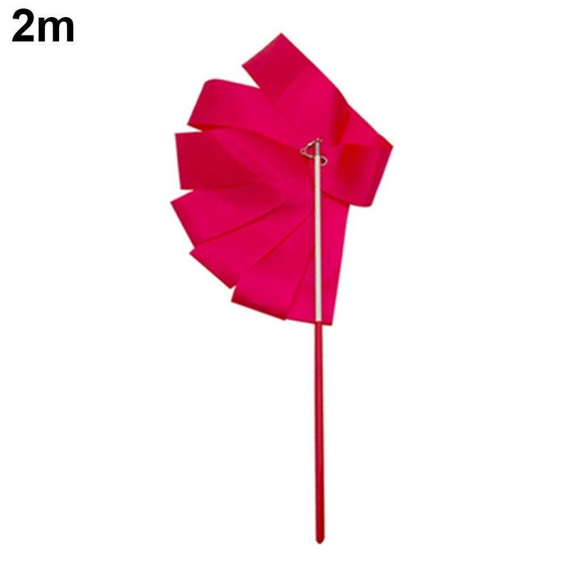 Product Introduction of 2M 4M Colorful Dance Ribbon Gym Rhythmic Art Gymnastic Streamer Gymrama Ribbo Stick Rod X3Z0 37