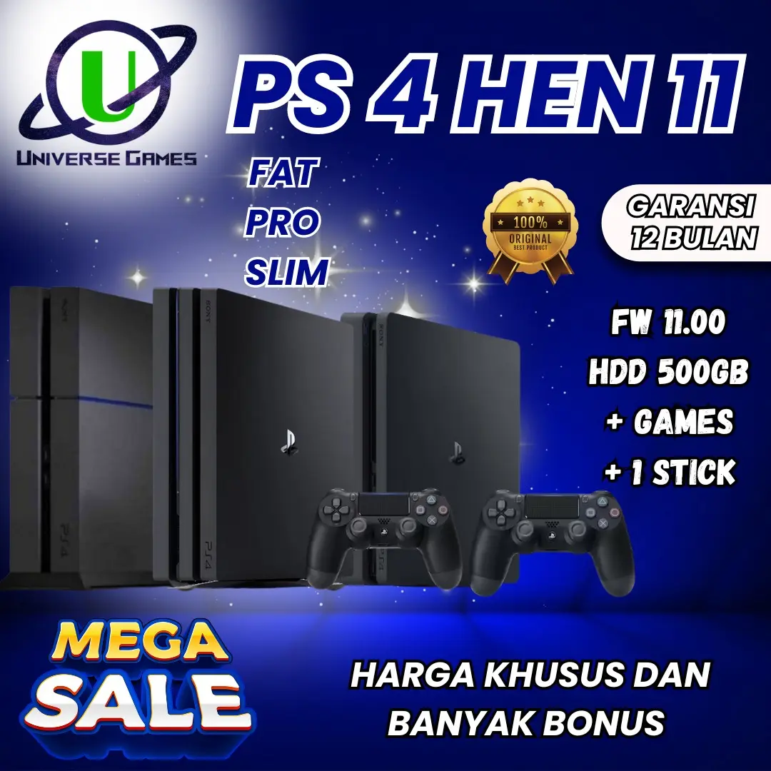 Promo Bombastis Sale - PS4 FW 11 | PS 4  FAT SLIM PRO + 1 STICK