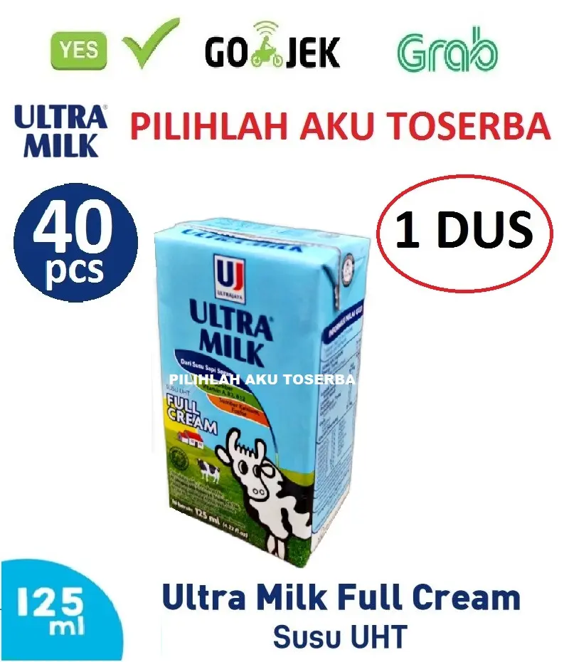 Susu Ultra FULL CREAM - 125 ml - ( 1 DUS ISI 40 )