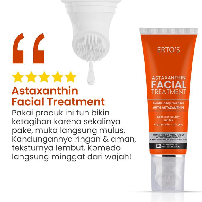 Gambar Erto's Facial Treatment Varian (ASTAXANTHINE) / Facial Wash / Sabun Cuci Muka / Cleanser / PH Balance / Untuk Semua Jenis Kulit Extract Membersihkan - FACIAL TREATMENT ASTAXHANTIN dari Hallo.Cantik Kota Administrasi Jakarta Timur Tokopedia