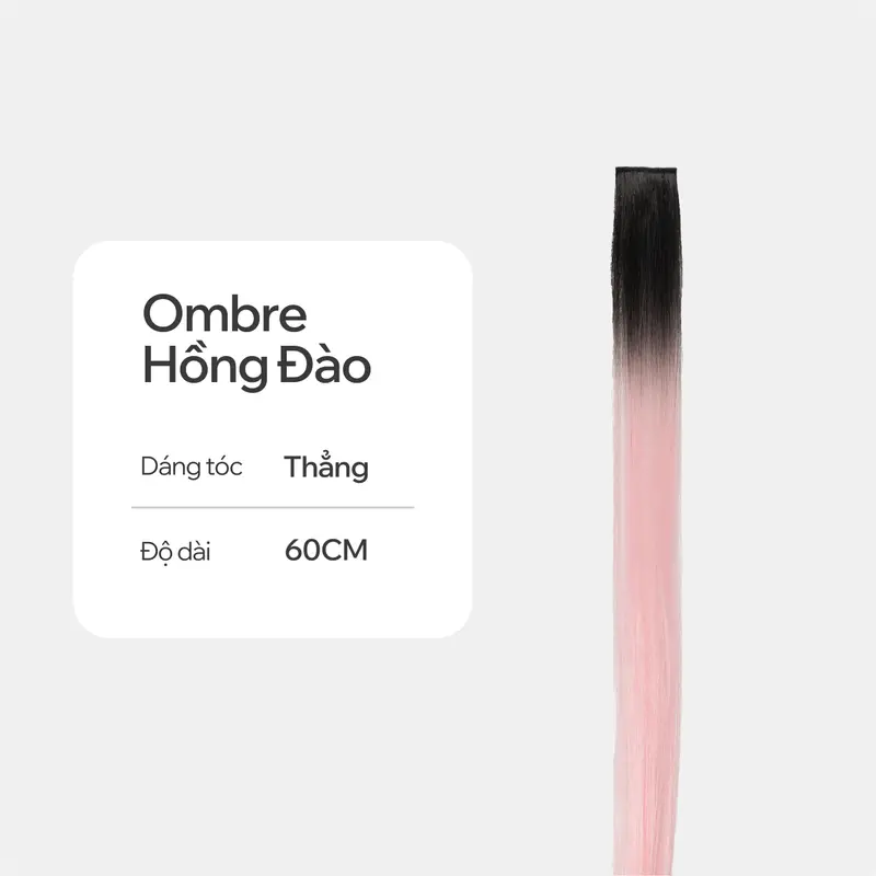 (1 Sợi) Tóc Giả Kẹp Highlight CAPELLI Thẳng Ombre 60cm 1