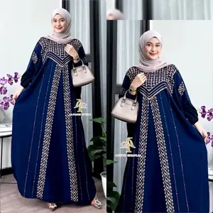 Bulan Kaftan Kelelawar by Sekata Batik Kaftan Rayon Premium Jumbo Busui Abaya Kaftan Baju Muslimah Wanita