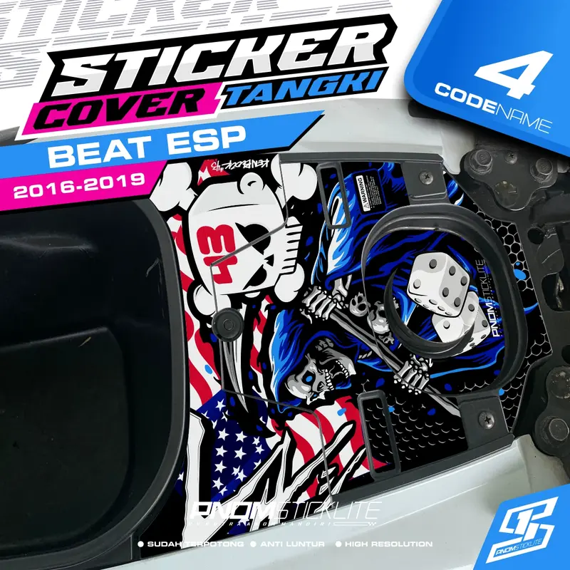 STIKER TANGKI BEAT ESP 2016 2017 2018 STRIPING STICKER DECAL COVER TANGKI MOTOR BEAT ESP Motorcycle stiker 2