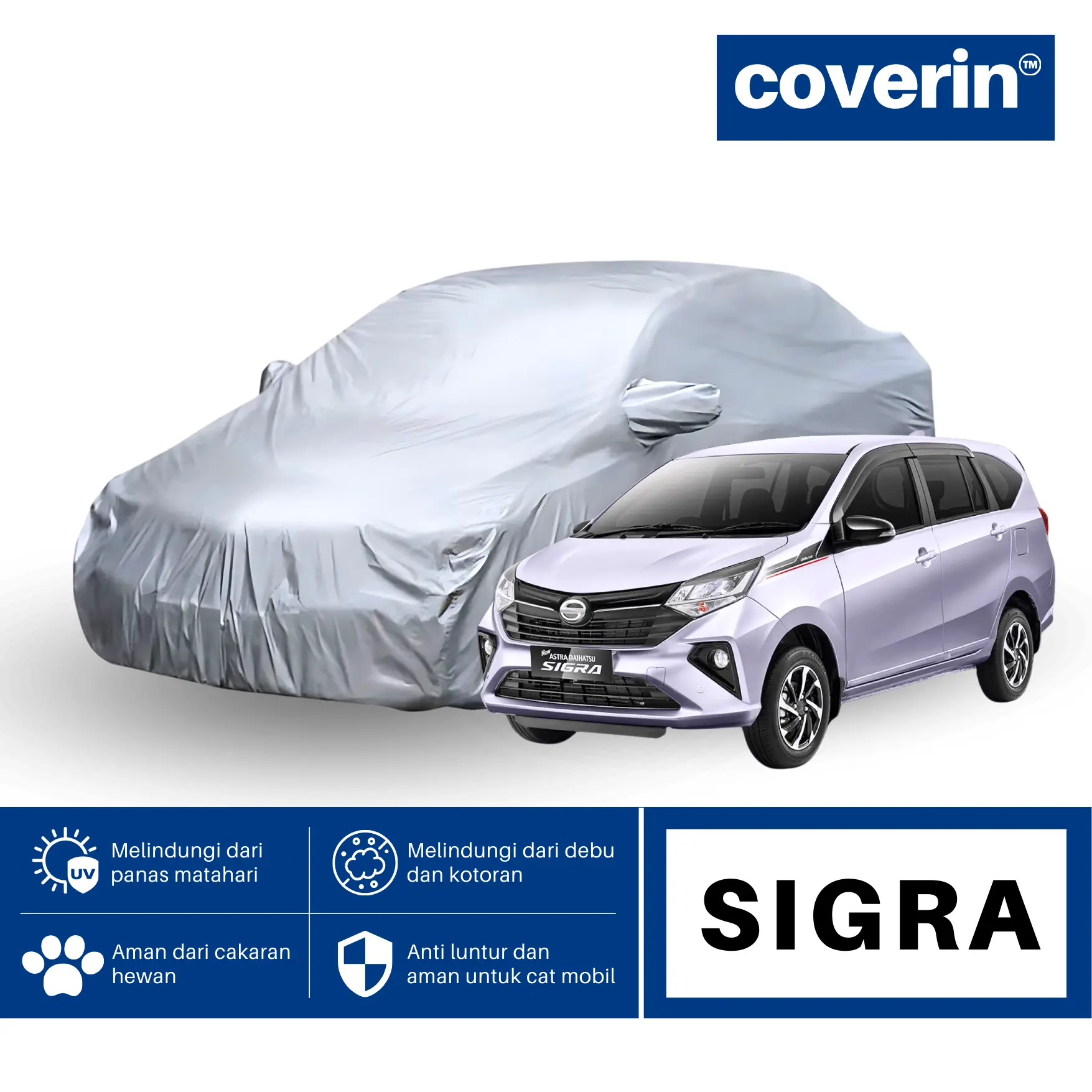Body Cover Mobil SIGRA / Sarung Mobil Sigra / Selimut Mobil Sigra / Mantel Mobil Sigra /Mantol Sigra/sigra 2022/calya