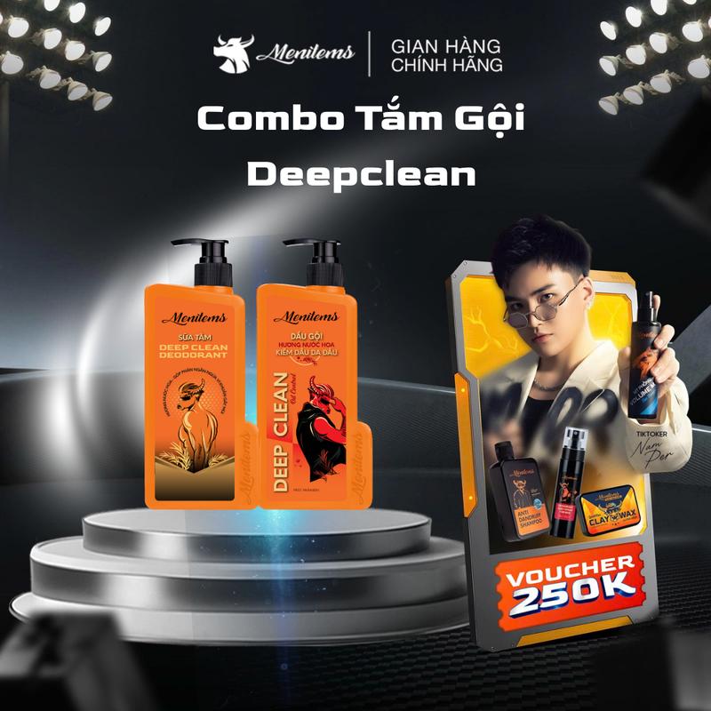   AFF  Combo Tắm gội Menitems Size lớn Siêu Tiết Kiệm - dầu gội sạch gàu sữa tắm mụn lưng hương nước hoa  siêu tiết kiệm 