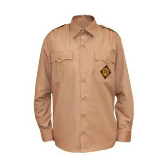 Seragam Sekolah Baju Pramuka Penggalang Lengan Panjang Anak Laki laki SD/MI Kelas 1-6 / Kemeja Pramuka Lengan Panjang Saku Atas Sekolah SD Laki / Perempuan Bordir Fashion 0