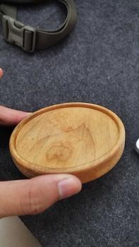 Product Review of tatakan gelas kayu / wooden coasters / tatakan gelas aesthetic 10cm from a**o 0